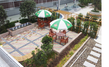 揭陽青島啤酒廠空中花園景觀工程